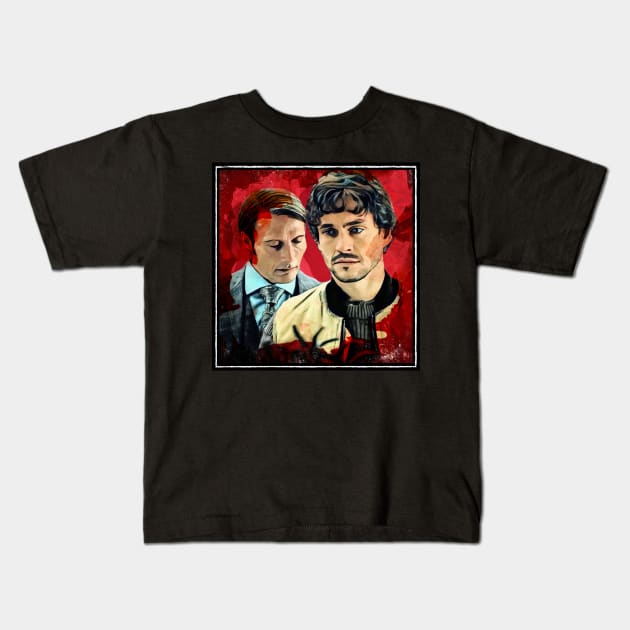 Will and Hannibal, Murder Husbands Kids T-Shirt by OrionLodubyal